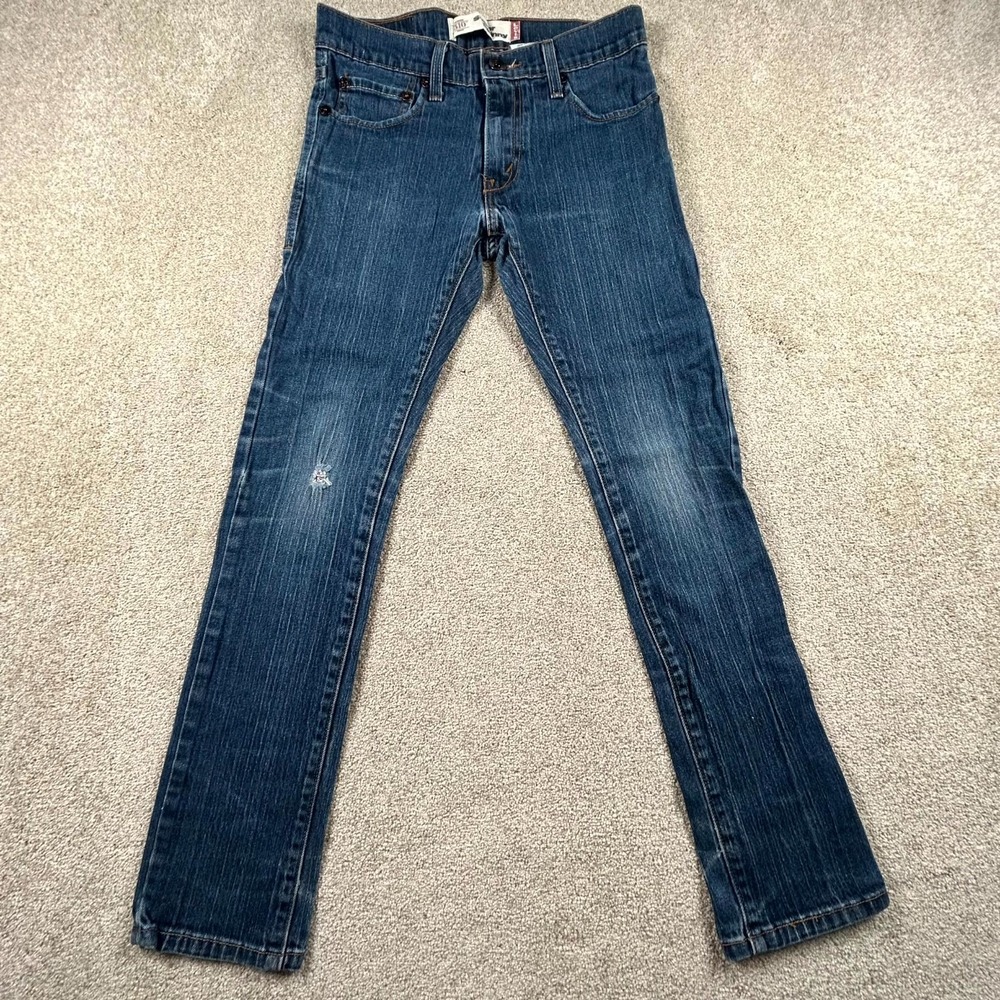 Levi's 510 Super Skinny Jeans Boys 12 Blue Denim Cotton‎ Stretch Everyday Wear